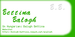 bettina balogh business card